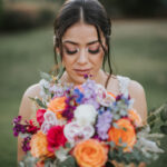 An Cortes, wedding bride holding flowers, portapixie events