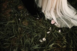 wedding dress flowers, details wedding