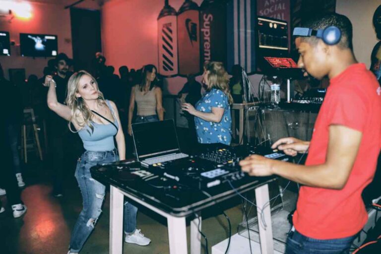 Elijah O'Bannon, Wedding DJ with PortaPixie Events dance floor