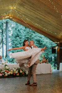Tunu Goodpaster, wedding coordinator with portapixie bride groom