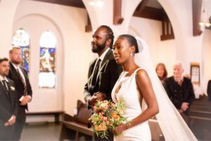 Tunu Goodpaster, wedding coordinator with portapixie church